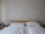 3D-Element über einem Bett