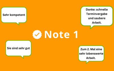 Schulnote 1 von unseren Kunden